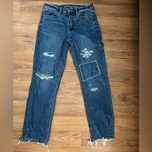 American Eagle Outfitters Distressed Blue Boyfriend Jeans